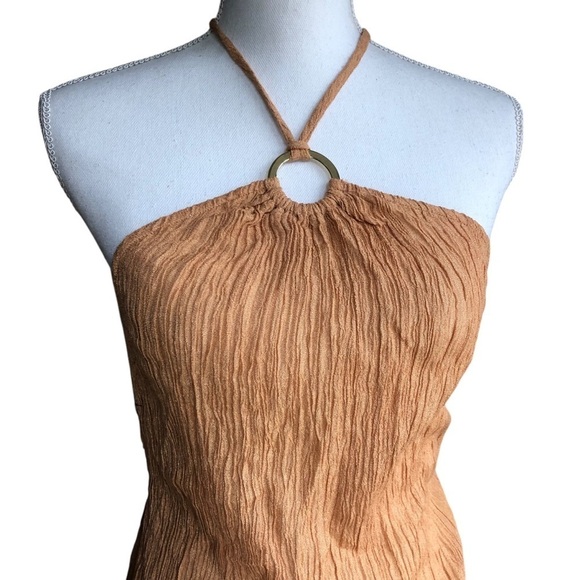 Savannah Morrow The Label Lana Dress Maxi Sandstone Silk Bamboo NWT - Picture 12 of 14